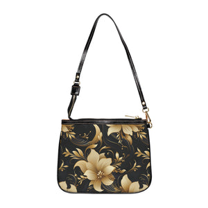 Gold Floral Small Shoulder Bag