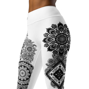 Black and White Henna Leggings